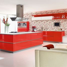 cuisine meubles rouges